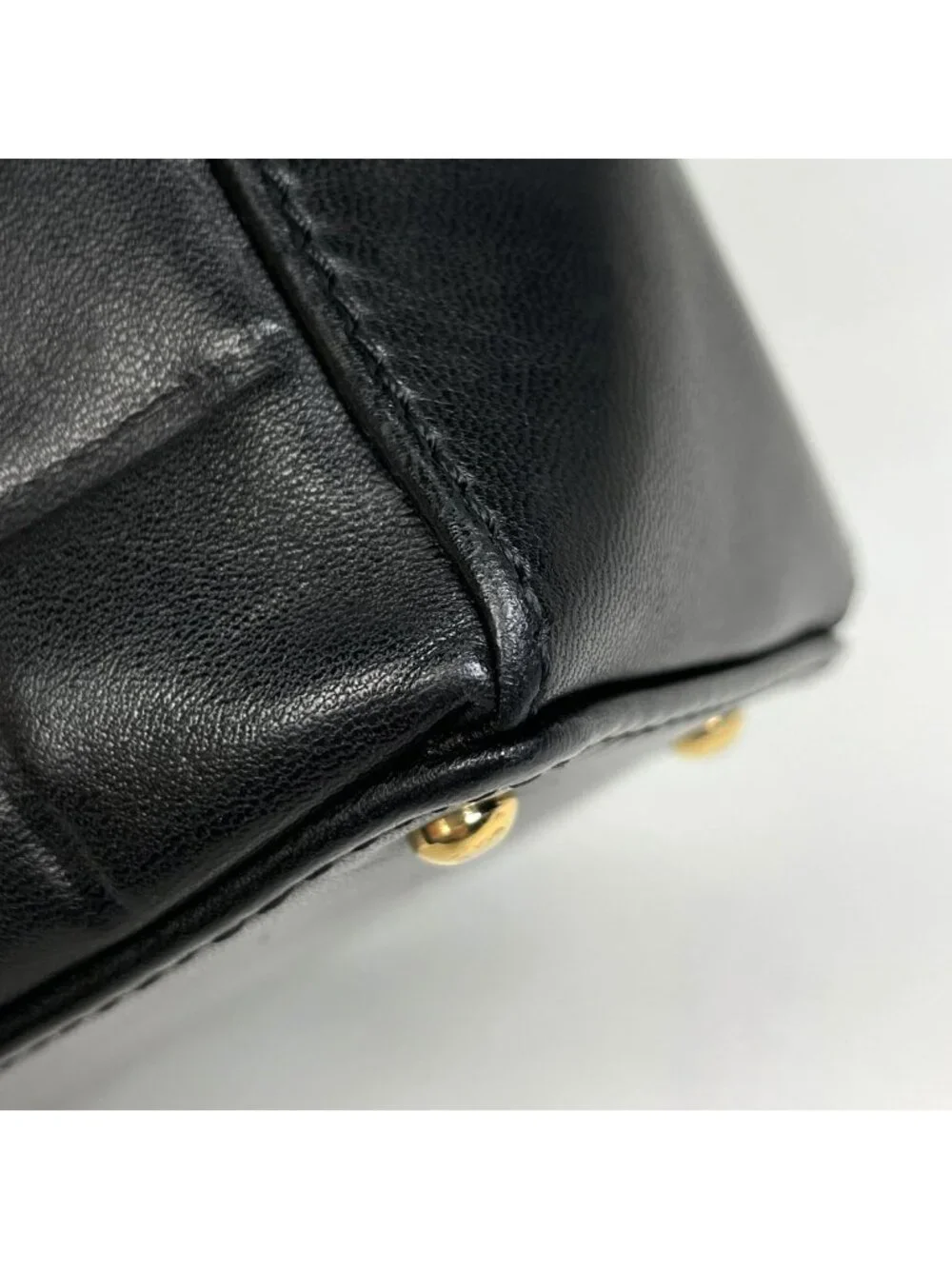 Chanel Choco Bar Shoulder Bag CC Logo Leather Black
